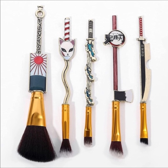 Demon Slayer Makeup Brush Set 5pcs Anime